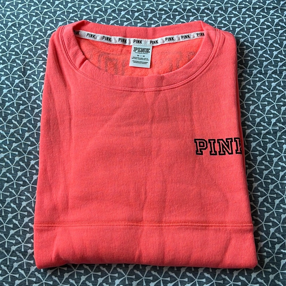 NWOT VS pink neon coral long sleeve tunic
